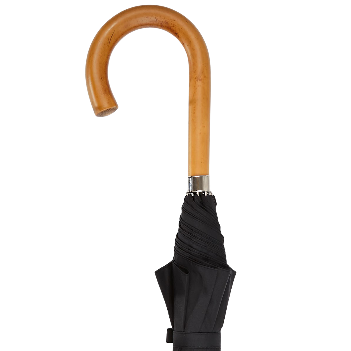 Fox Umbrellas Black Telescopic Whangee Handle Umbrella Baltzar