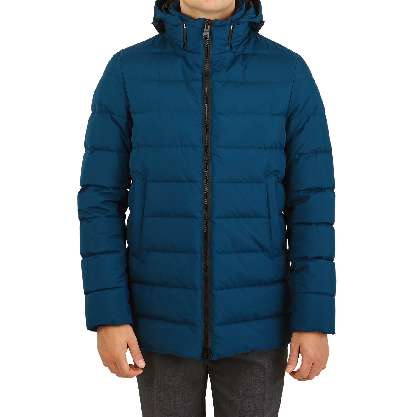 Herno - Petrol Blue Goose Down Laminar Jacket | Baltzar