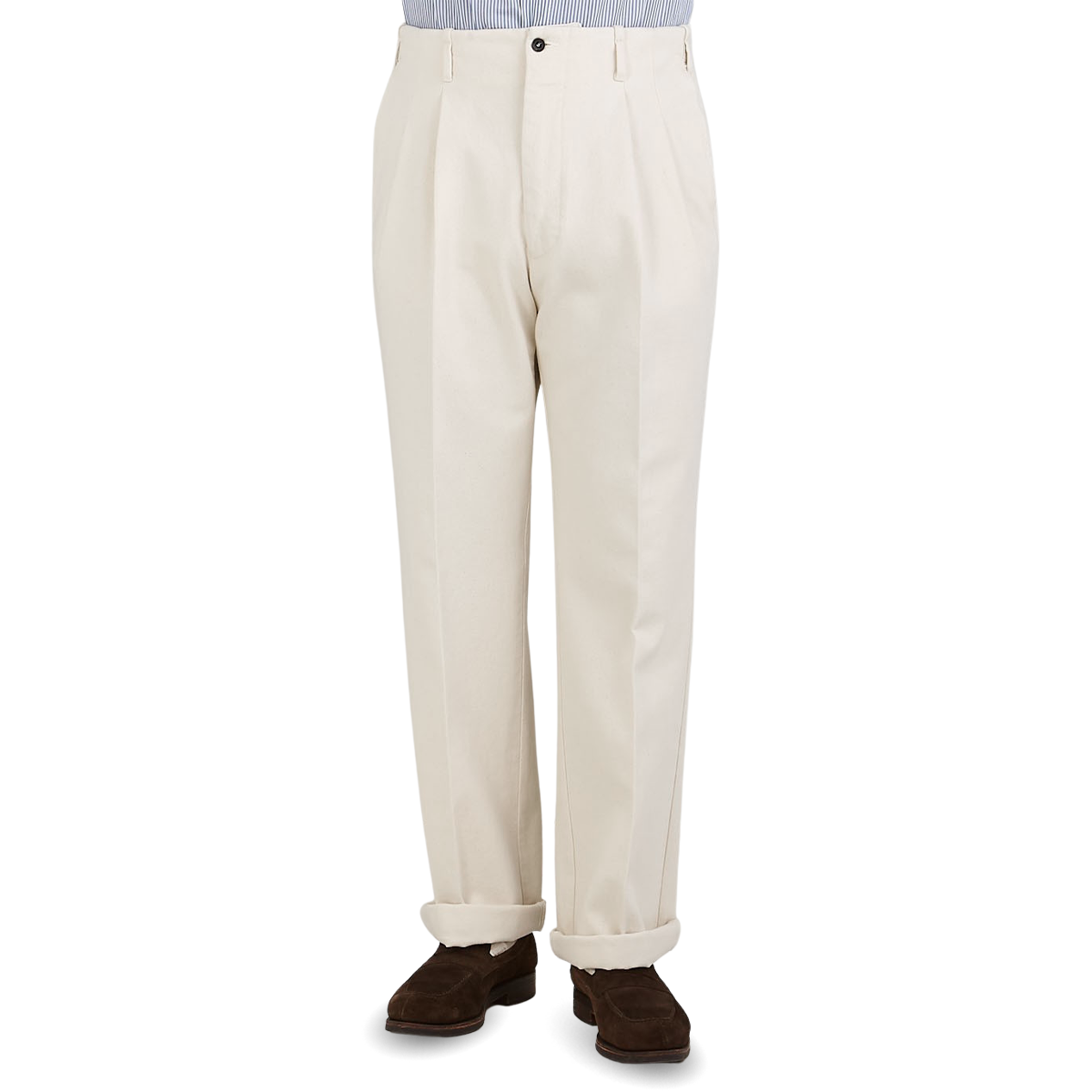 Cream Cotton Hollywood Top Trousers 