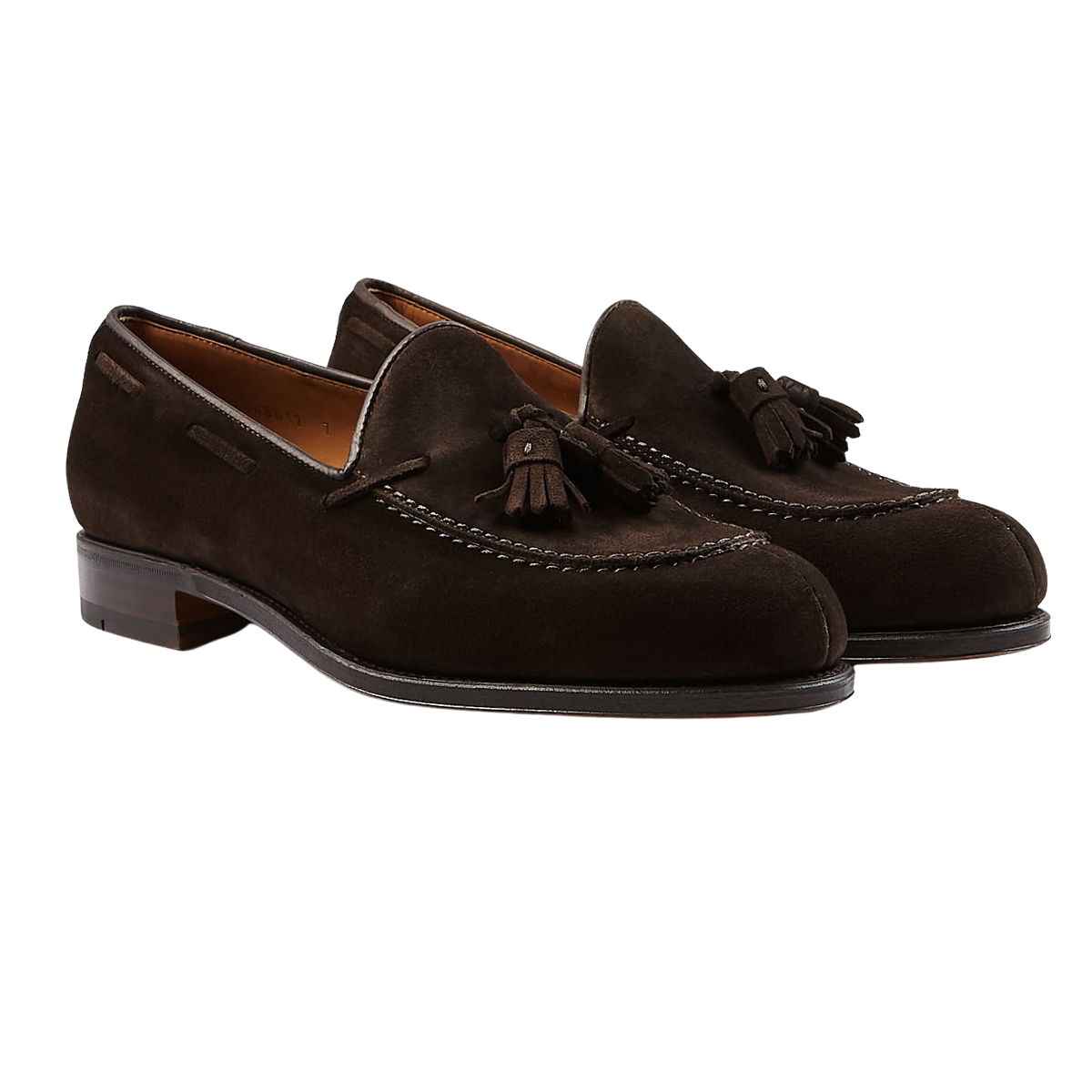 mens brown suede tassel loafers