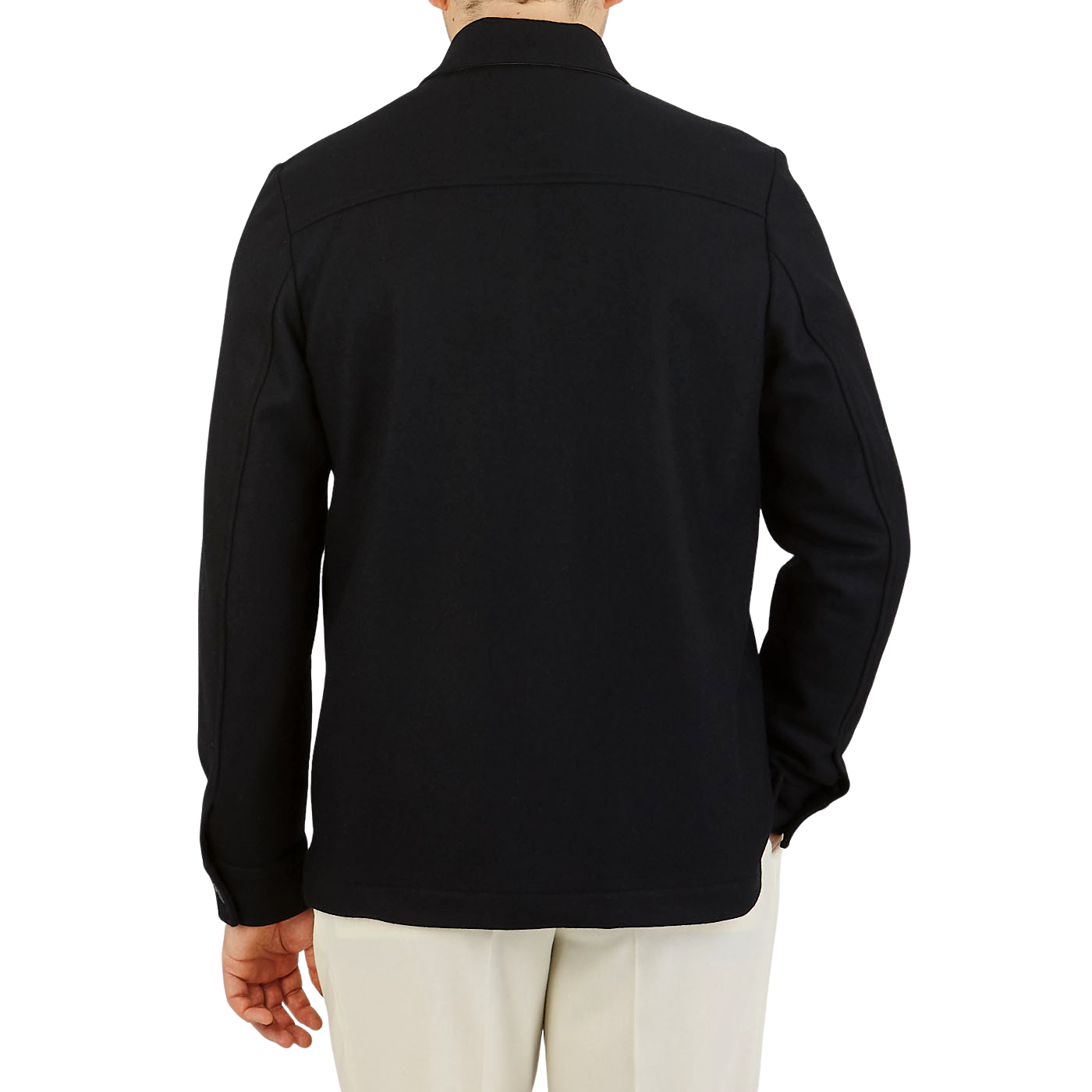 black wool shirt jacket