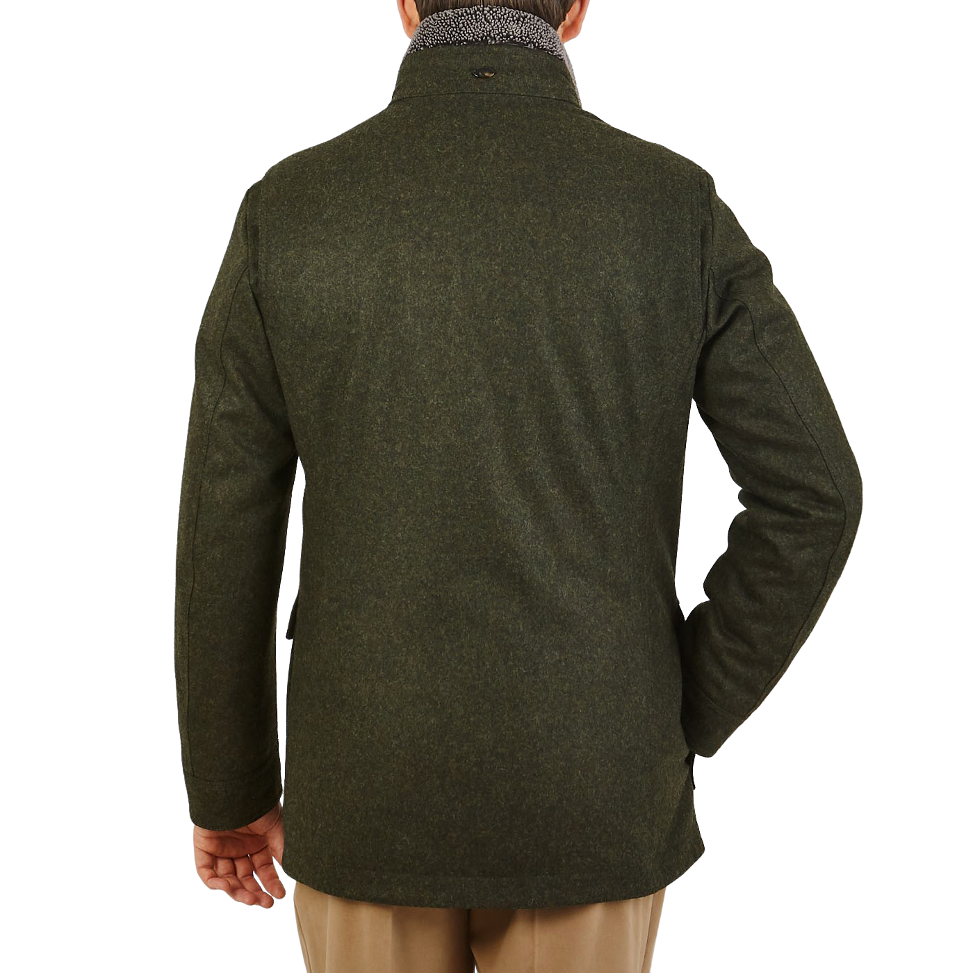 green wool jacket