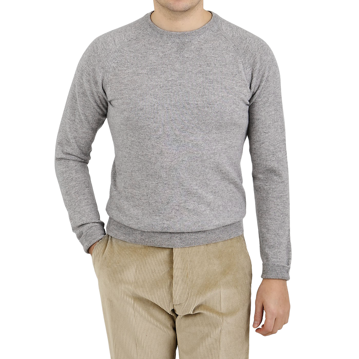 light grey cashmere sweater