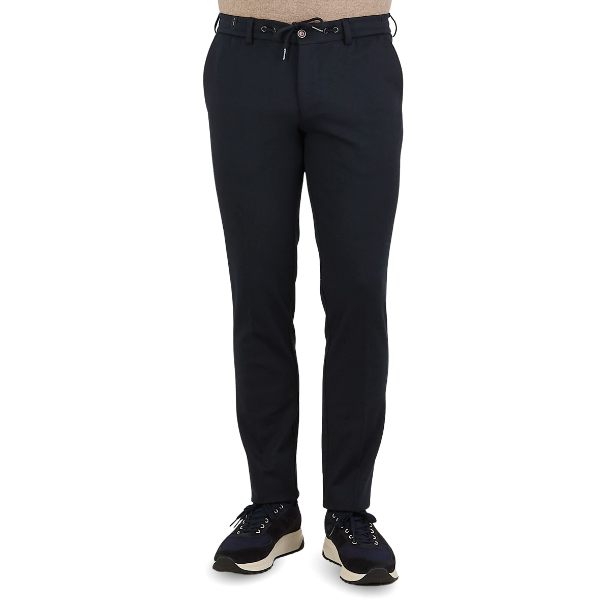 Navy Blue Athleisure Casual Trousers 