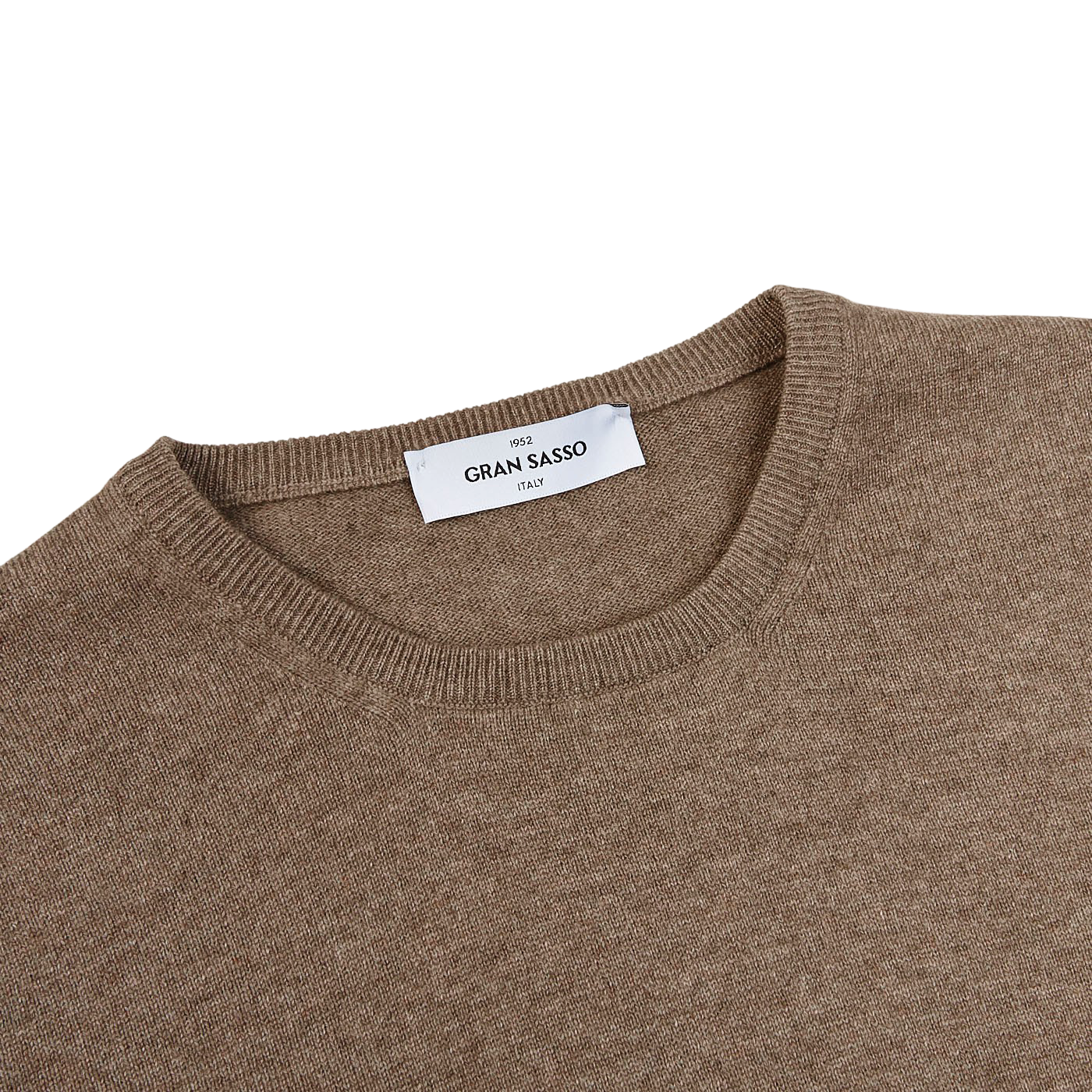 light brown crew neck