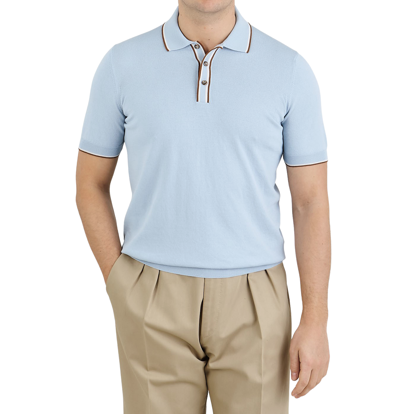 polo light blue shirt