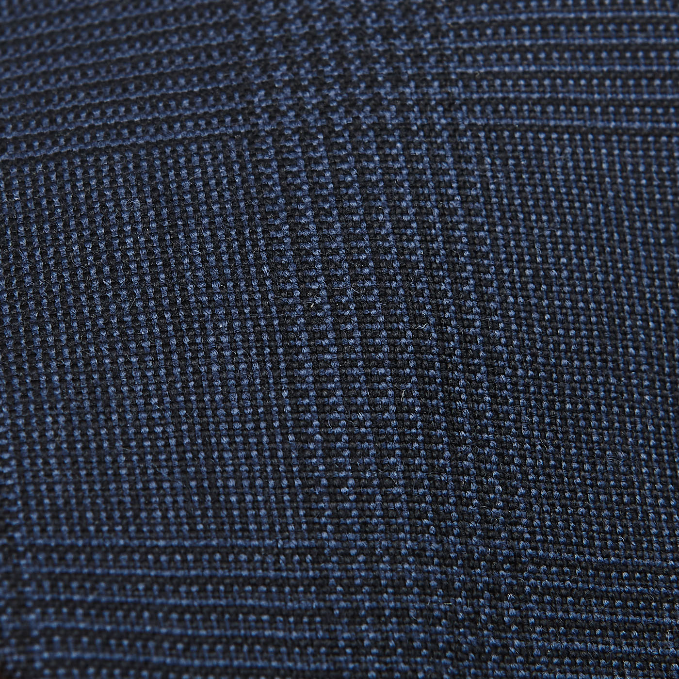 Dreaming of Monday Dark Blue Glen Plaid 7-Fold High Twist Wool Tie Fabric