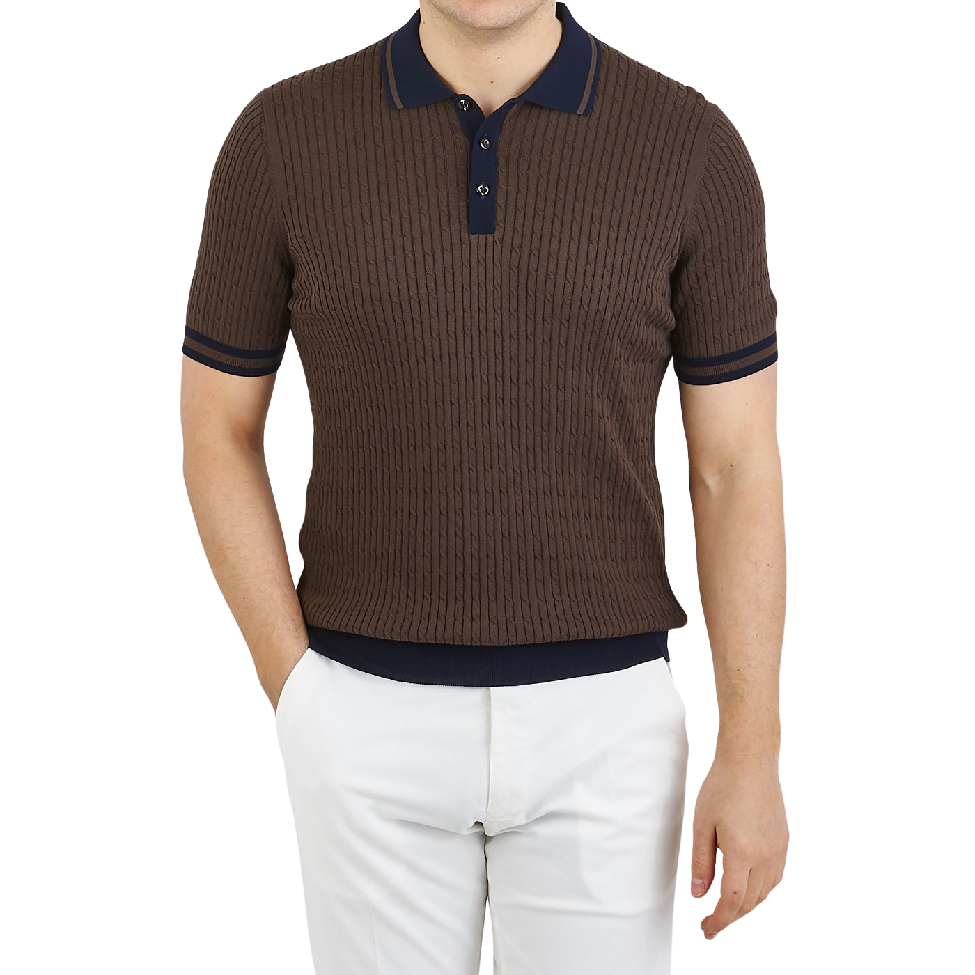 button up knit polo