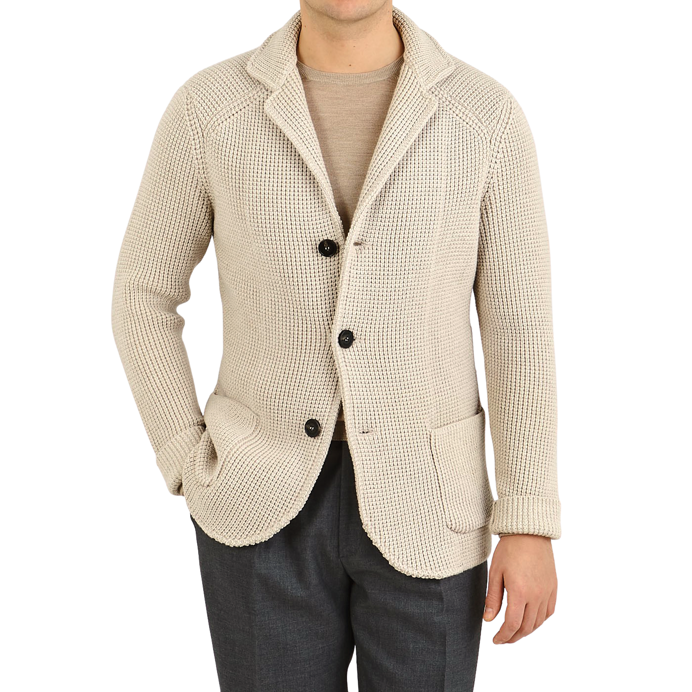 knitted blazer jacket