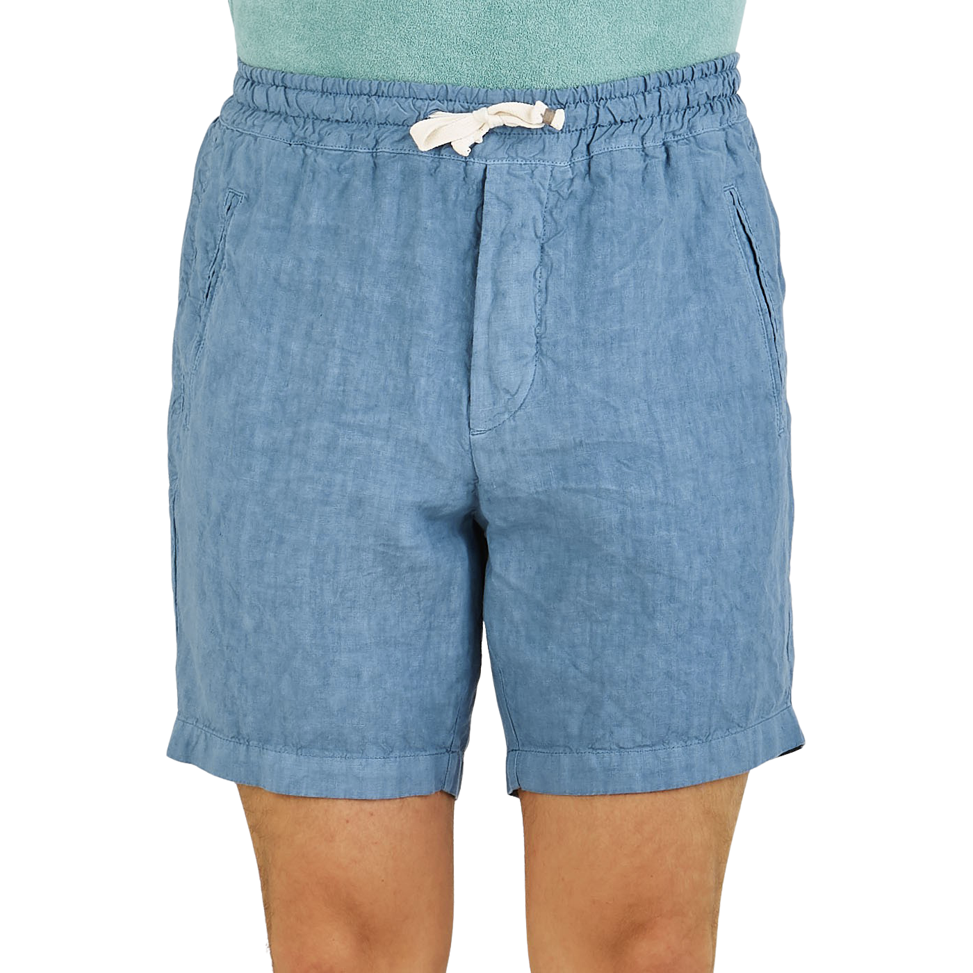 Altea - Denim Blue Linen Bermuda 