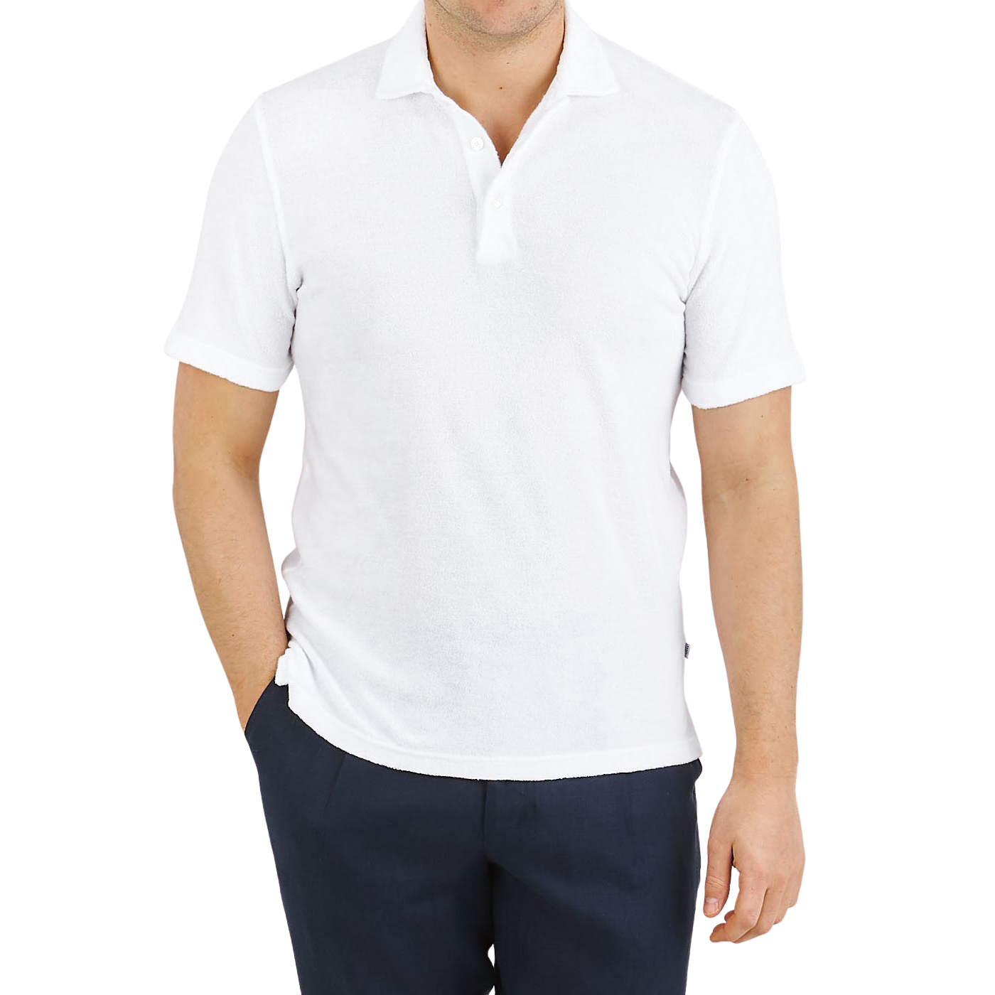 cotton towelling polo shirt