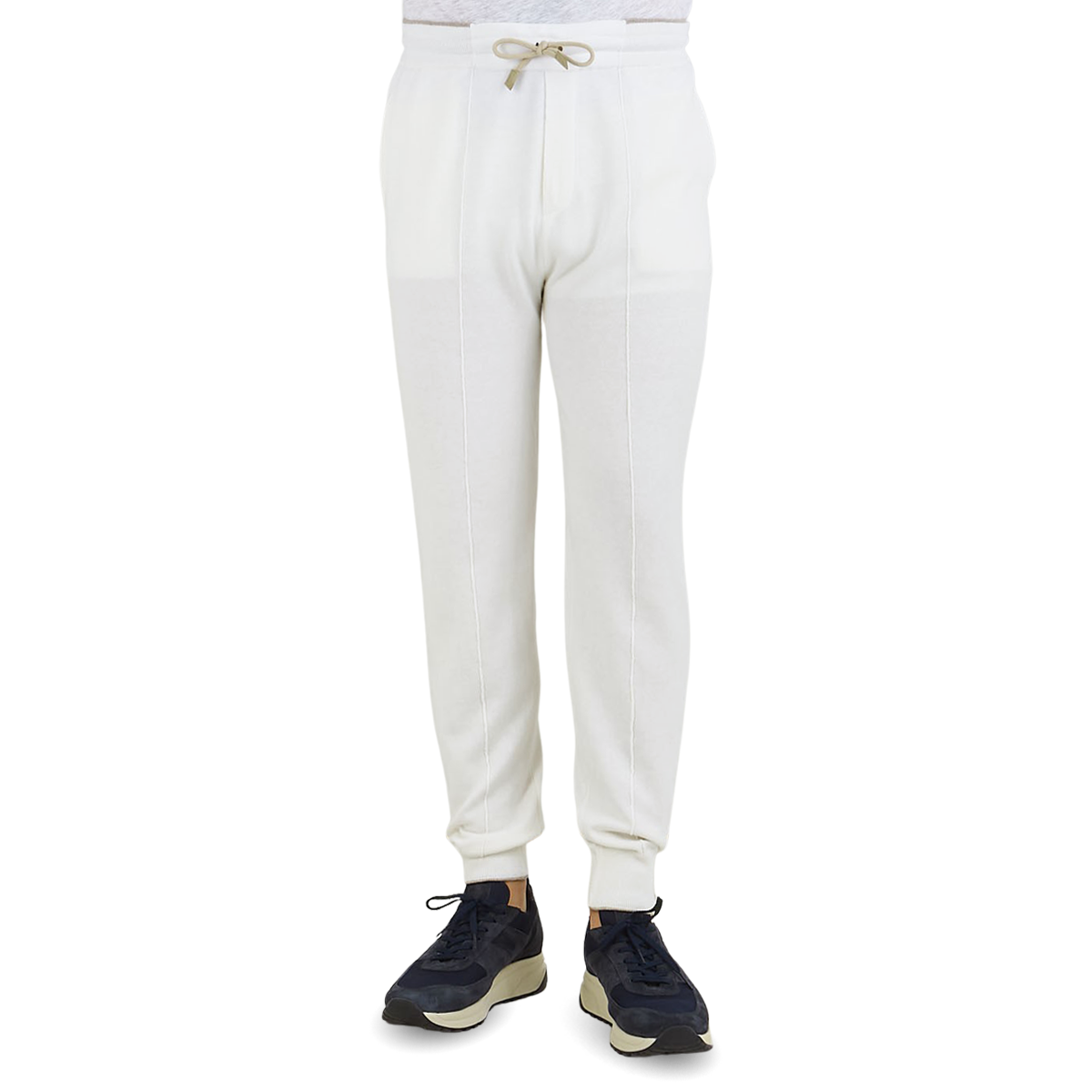 Cream Cotton Cashmere Lounge Bottoms 